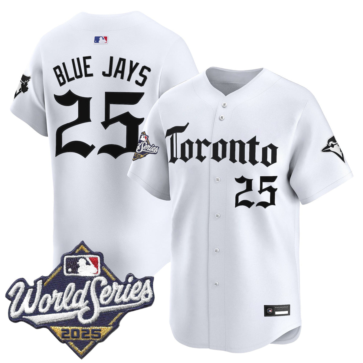 Men's Toronto Blue Jays 2025 World Series Vapor Premier Limited Jersey - Gothic North Edition - All Stitched
