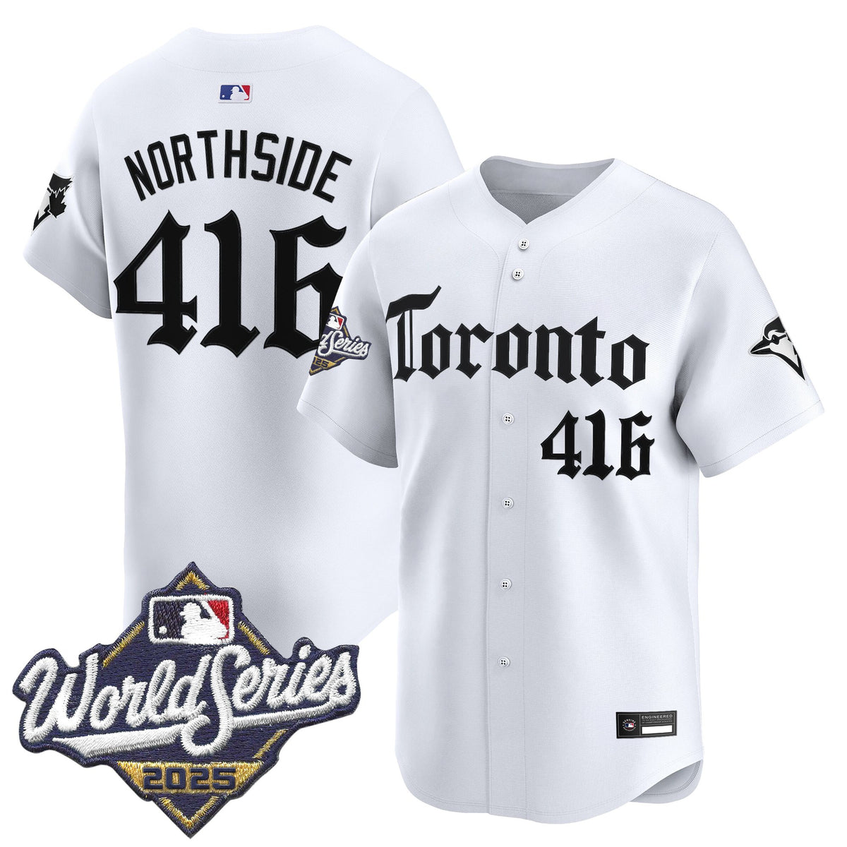Men's Toronto Blue Jays 2025 World Series Vapor Premier Limited Jersey - Gothic North Edition - All Stitched
