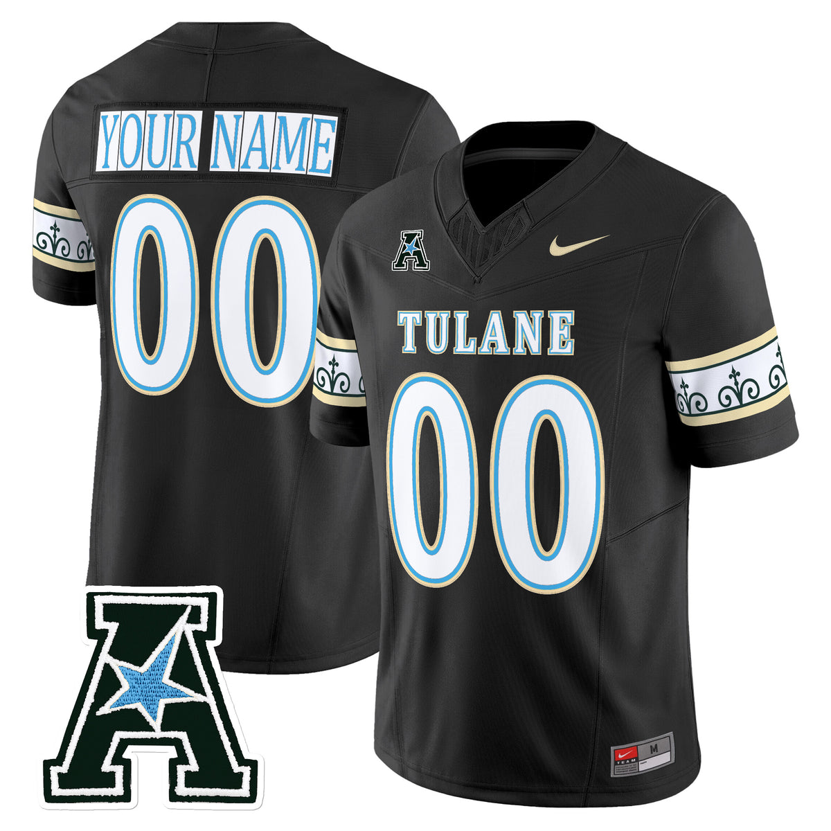 Tulane Green Wave 2025 'City Edition' Vapor Limited Custom Jersey - All Stitched