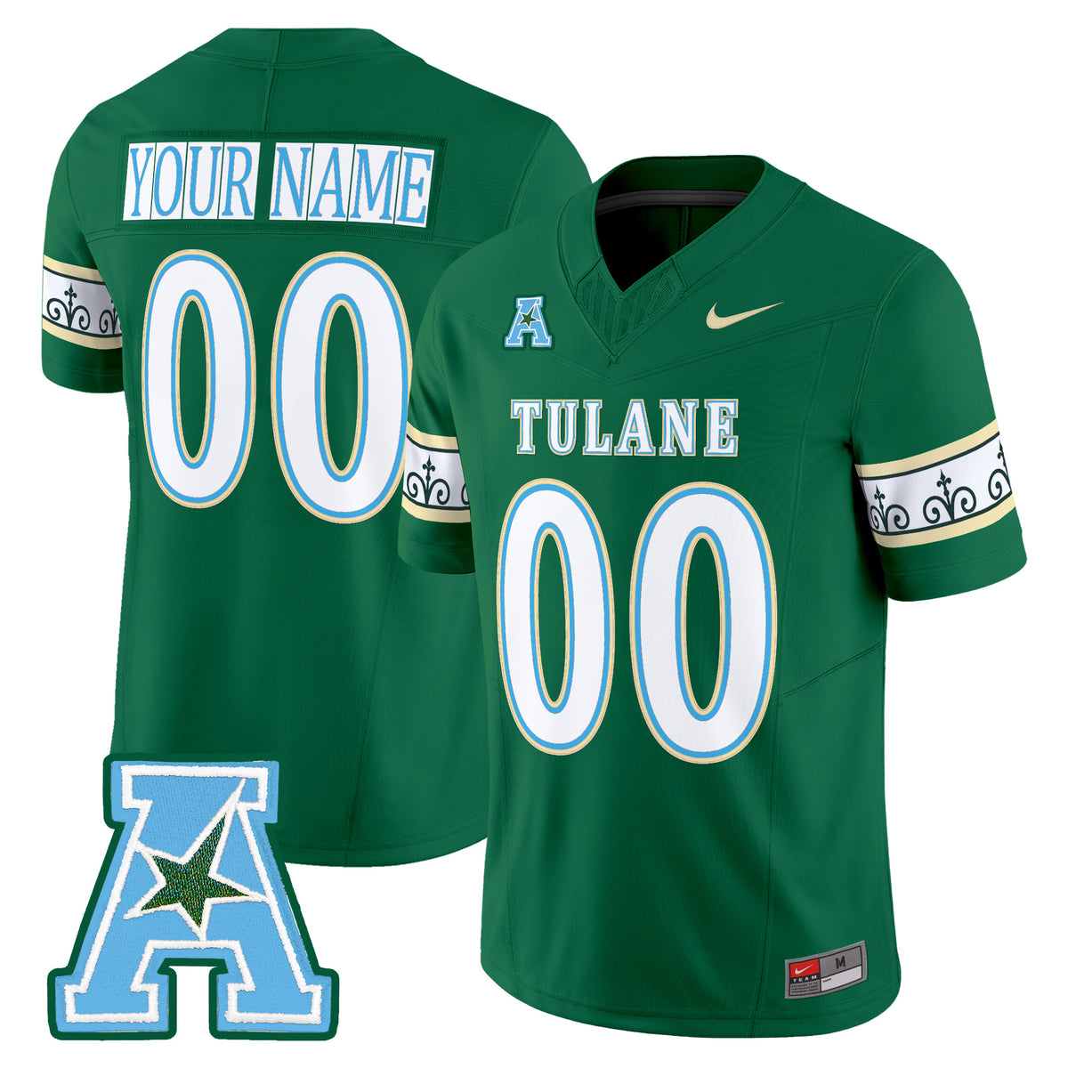 Tulane Green Wave 2025 'City Edition' Vapor Limited Custom Jersey - All Stitched