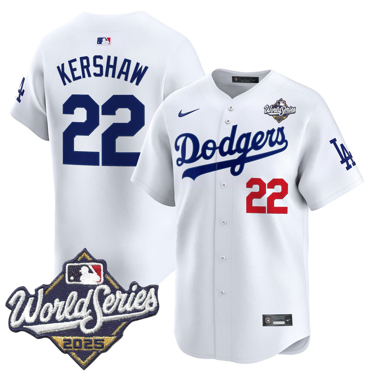 Men's Dodgers 2025 World Series Vapor Premier Limited Jersey V2 - All Stitched