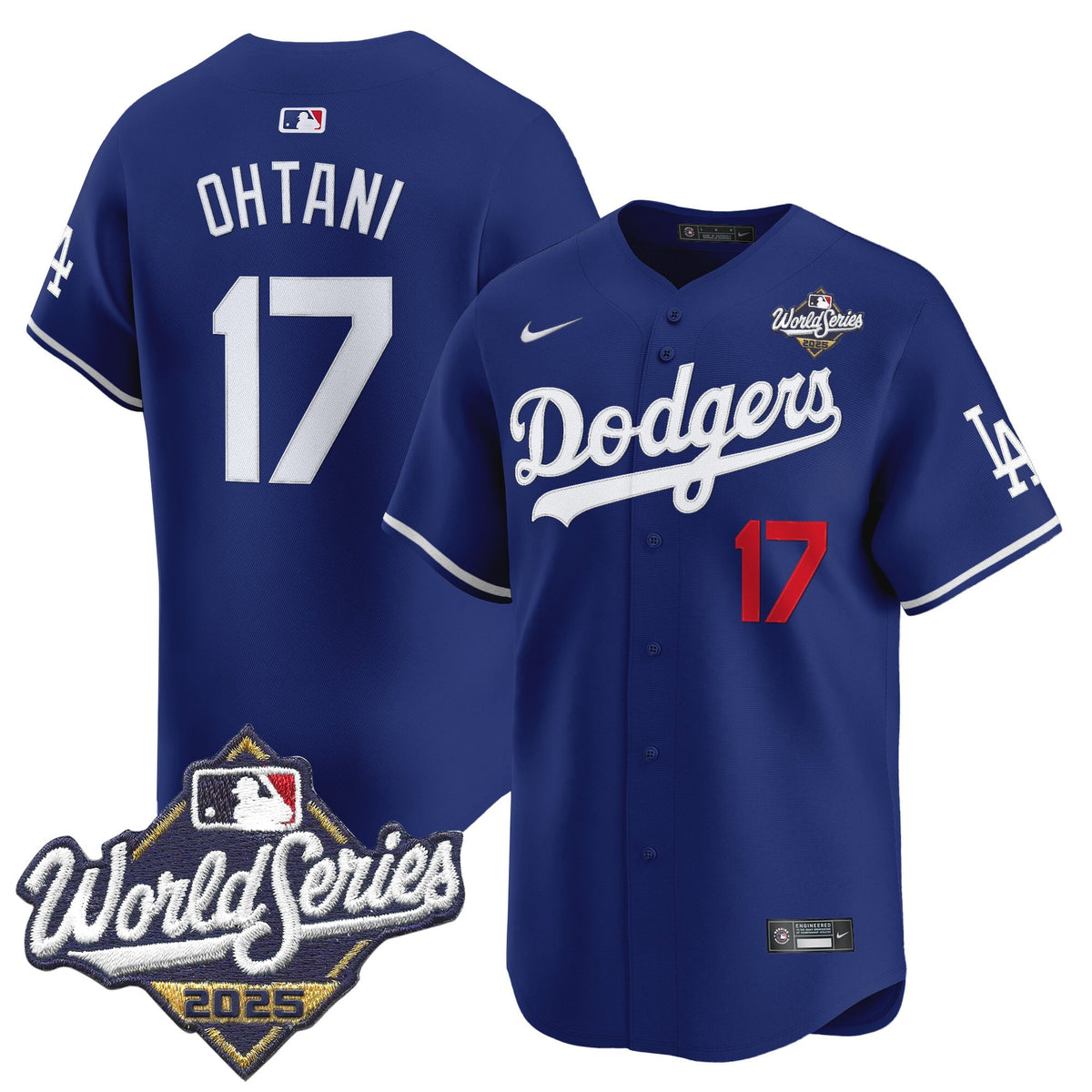 Men's Dodgers 2025 World Series Vapor Premier Limited Jersey V2 - All Stitched
