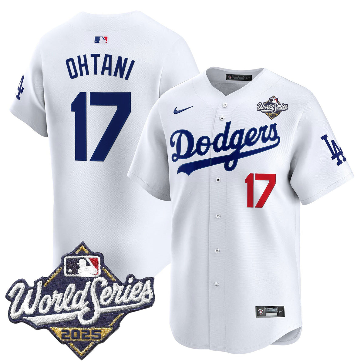 Men's Dodgers 2025 World Series Vapor Premier Limited Jersey V2 - All Stitched