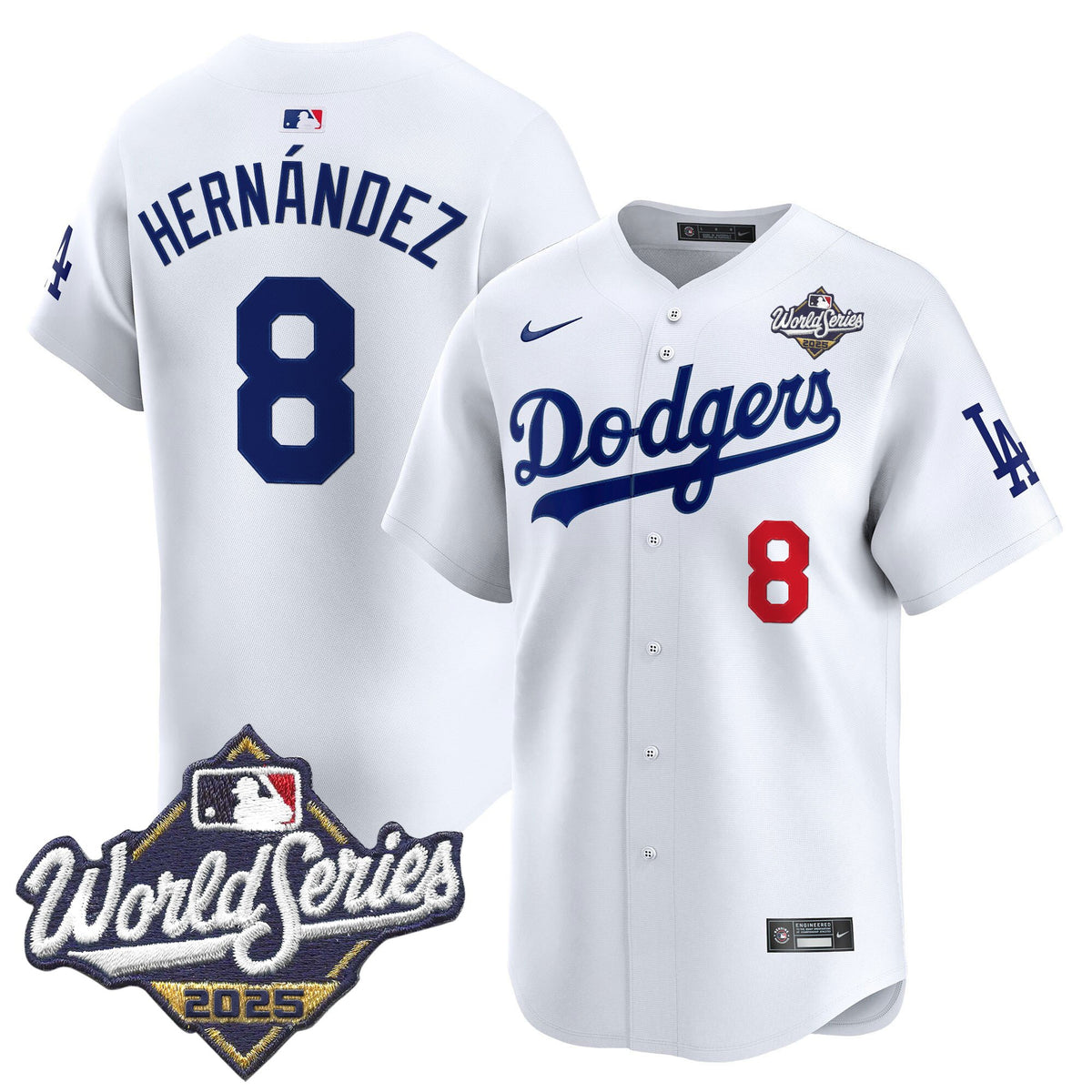 Men's Dodgers 2025 World Series Vapor Premier Limited Jersey V2 - All Stitched