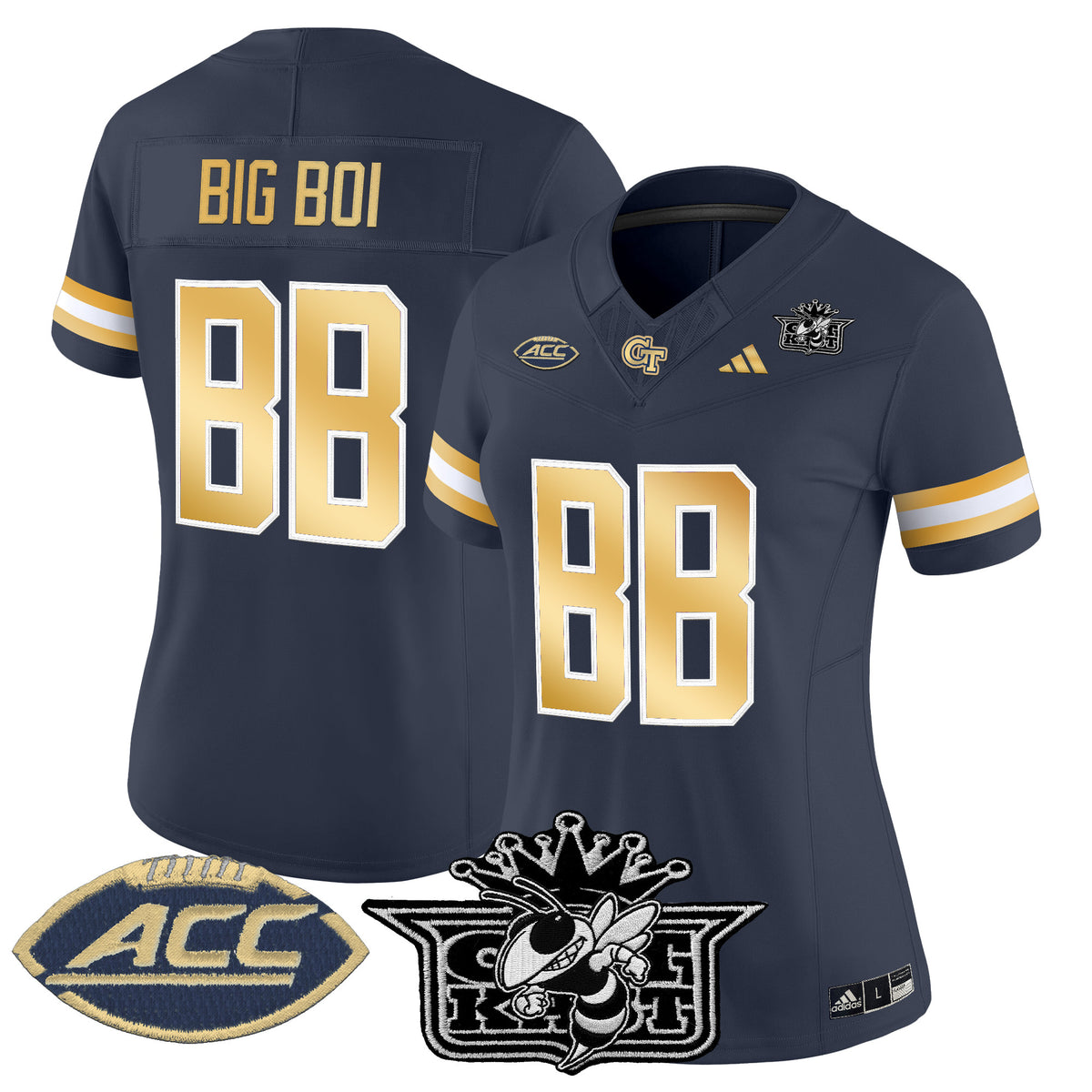 Women's Outkast x Georgia Tech Yellow Jackets 2025 Vapor Limited Jersey - All stitched