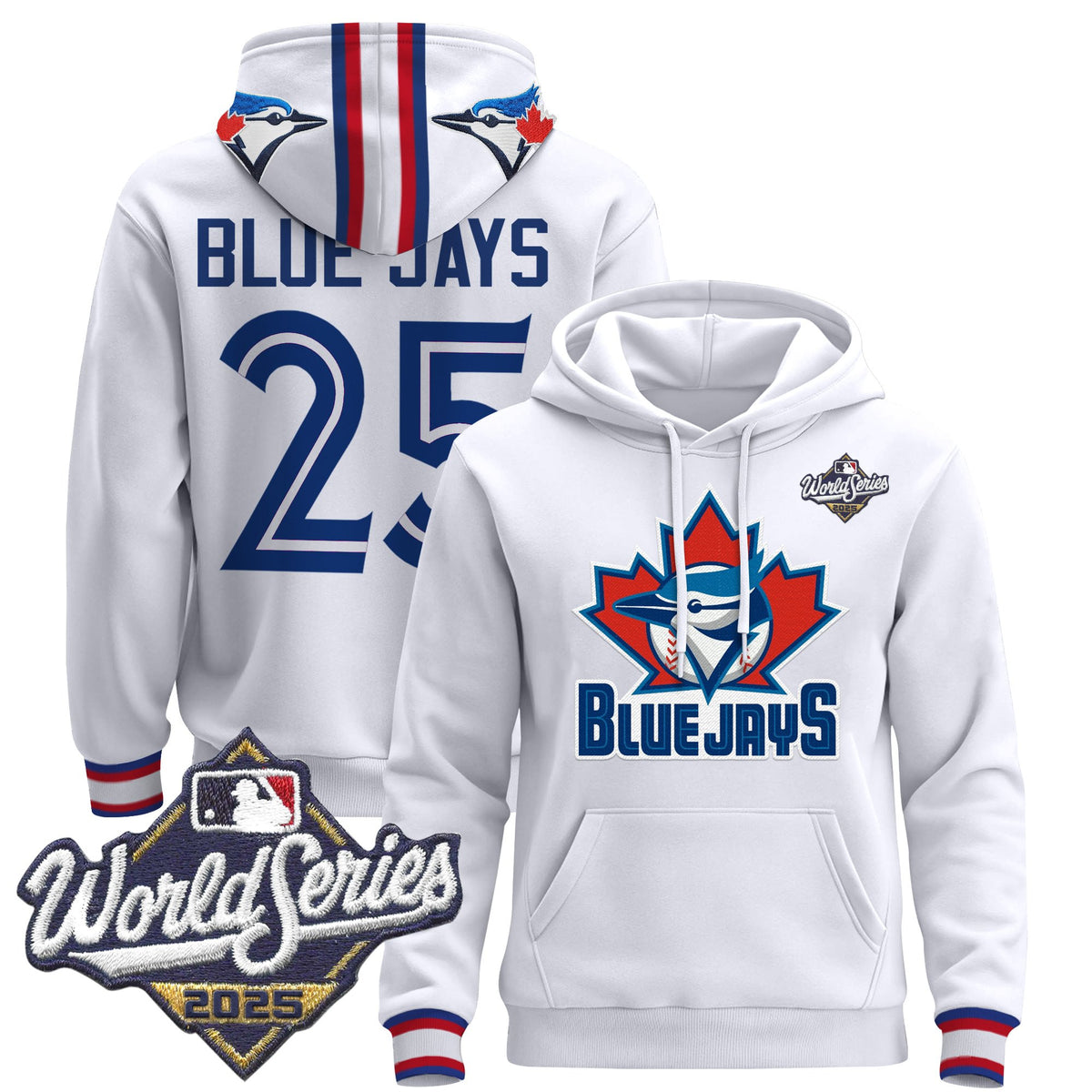 Men's Toronto Blue Jays 2025 World Series Premium Pullover Hoodie - All Stitched