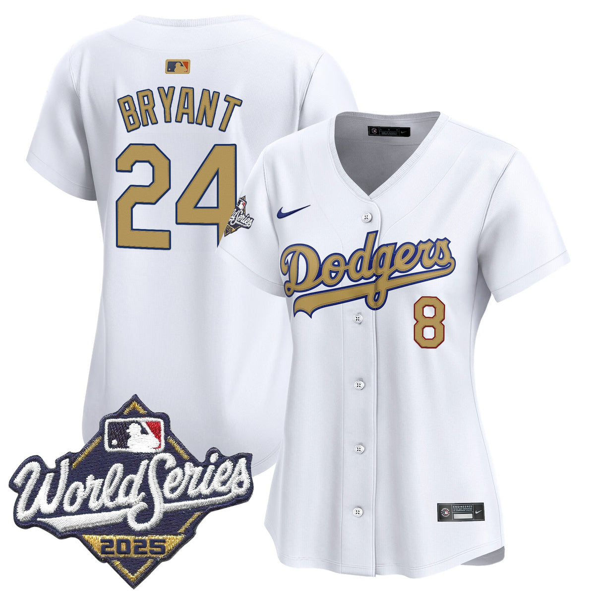 Dodgers 2025 World Series Gold Vapor Premier Limited Jersey - All Stitched