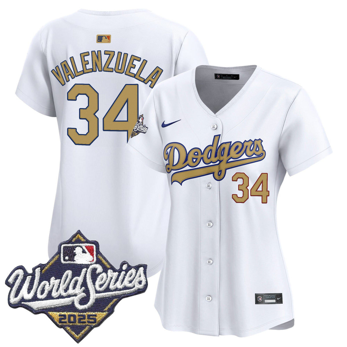 Dodgers 2025 World Series Gold Vapor Premier Limited Jersey - All Stitched