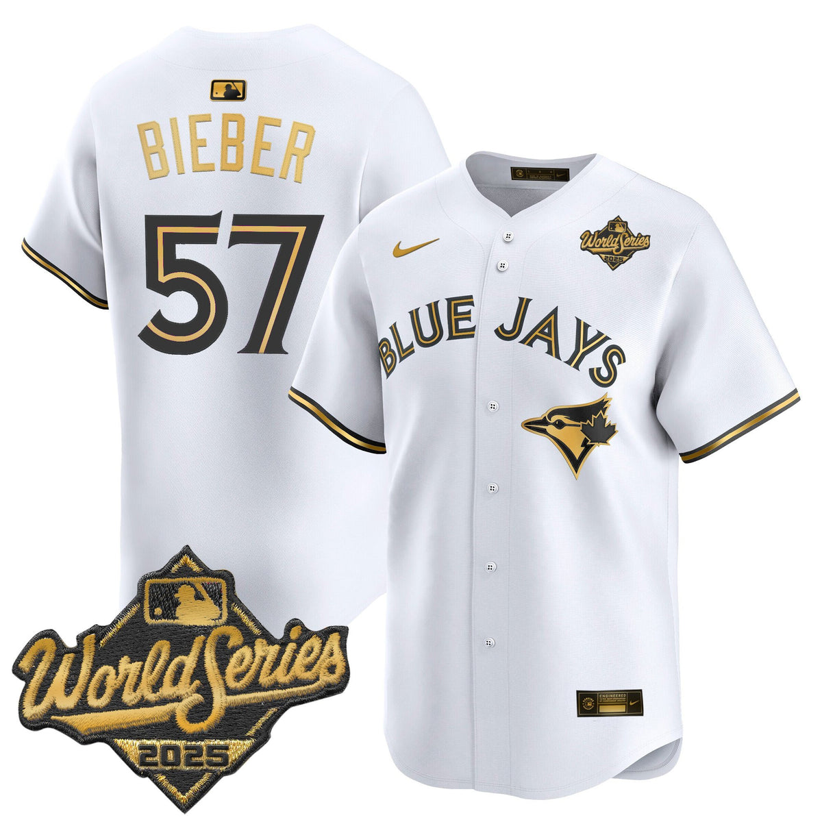 Men's Toronto Blue Jays 2025 World Series Vapor Premier Limited Jersey V2 - All Stitched