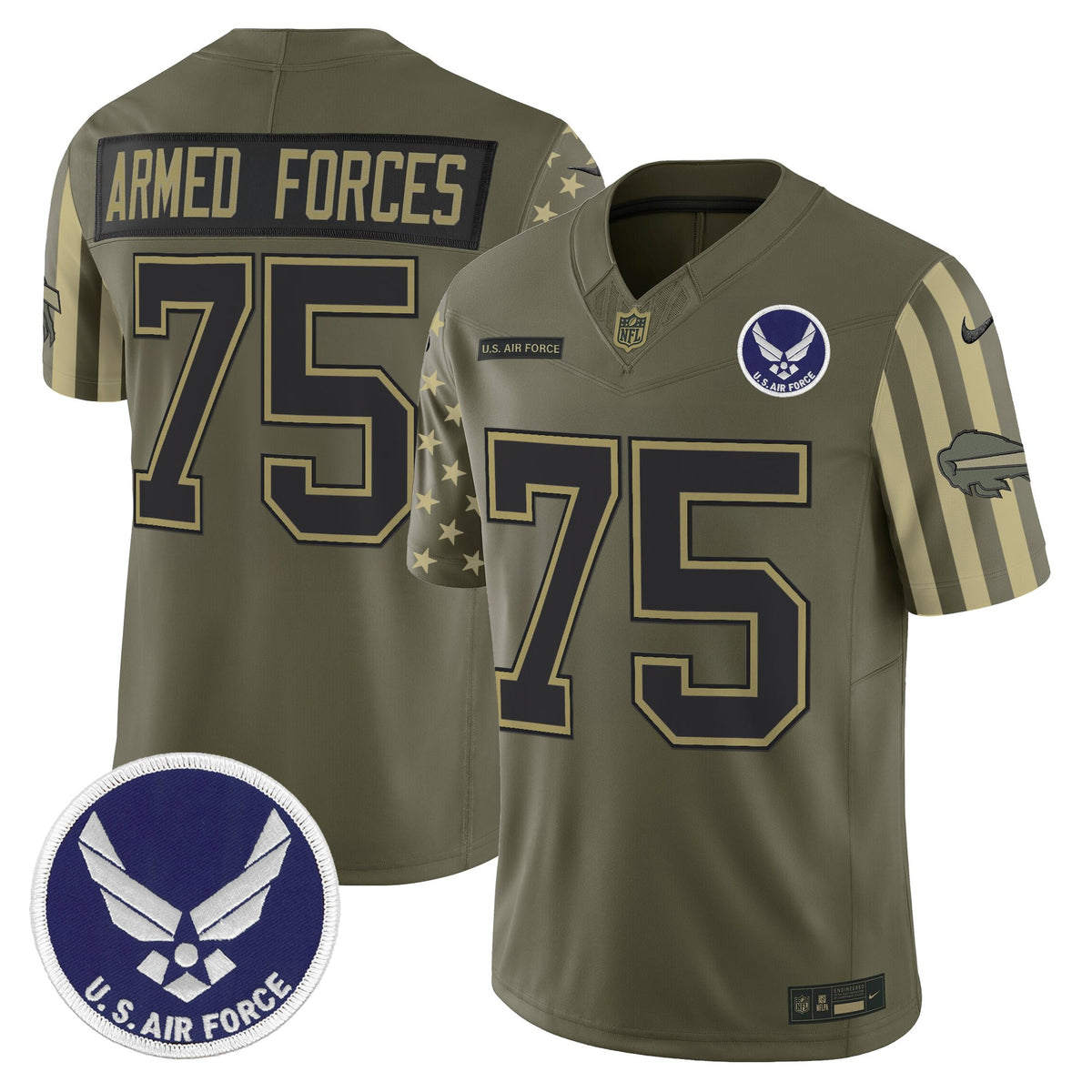 Men's Buffalo Bills x U.S. Military Veteran Vapor Limited Jersey - All Stitched