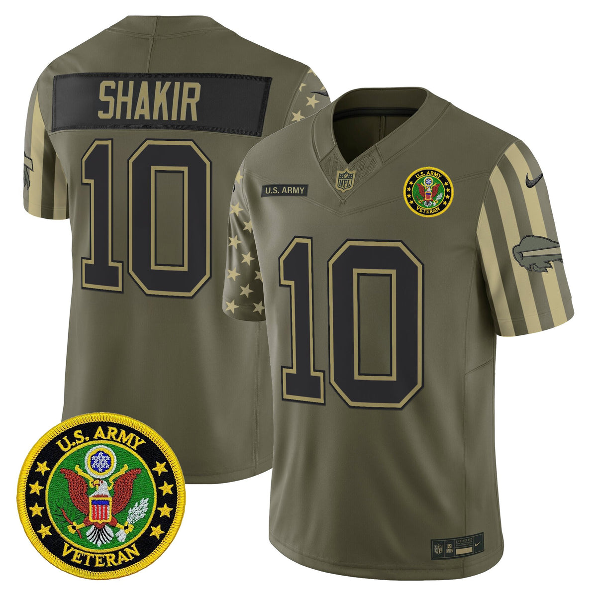 Men's Buffalo Bills x U.S. Military Veteran Vapor Limited Jersey - All Stitched
