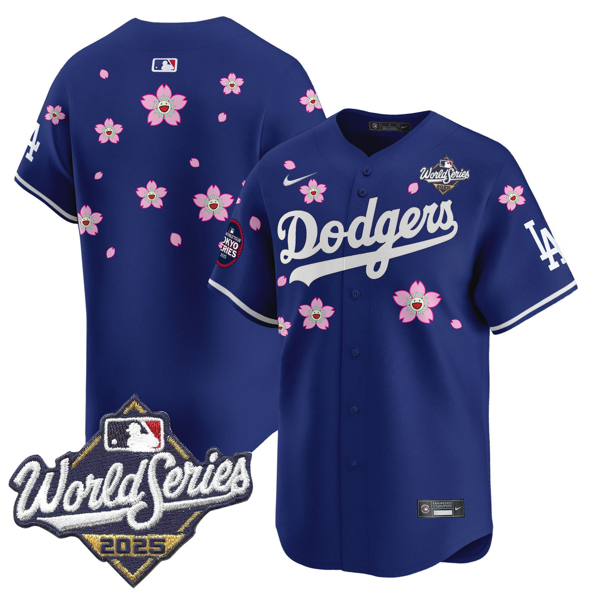 Men's Dodgers 2025 World Series x Tokyo Series Vapor Premier Limited Jersey V2 - Stitched