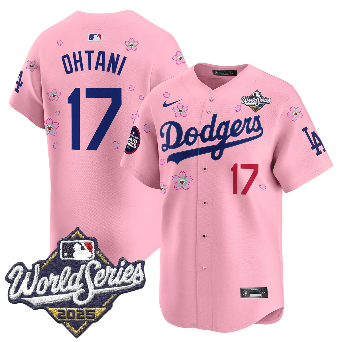 Men's Dodgers 2025 World Series x Tokyo Series Vapor Premier Limited Jersey V2 - Stitched