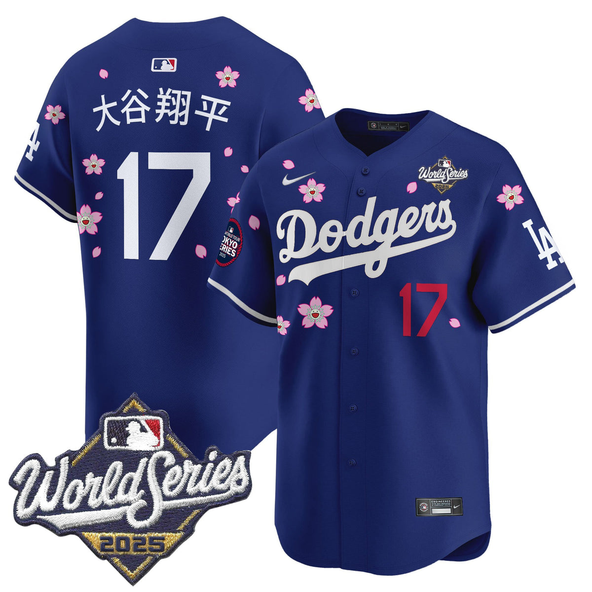 Men's Dodgers 2025 World Series x Tokyo Series Vapor Premier Limited Jersey V2 - Stitched