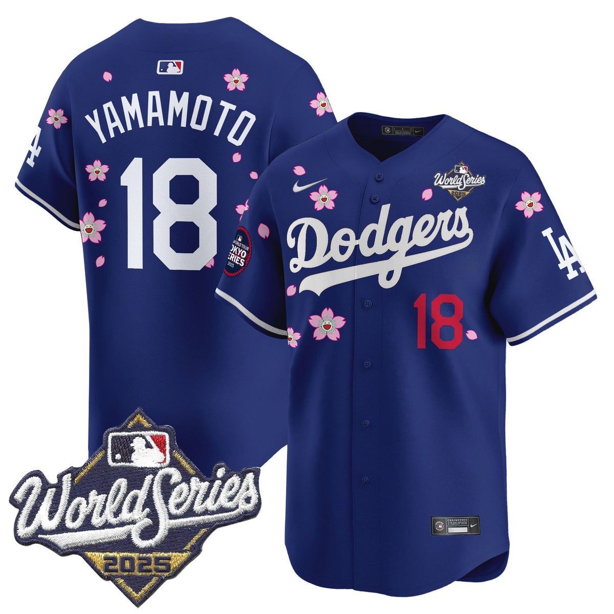 Men's Dodgers 2025 World Series x Tokyo Series Vapor Premier Limited Jersey V2 - Stitched