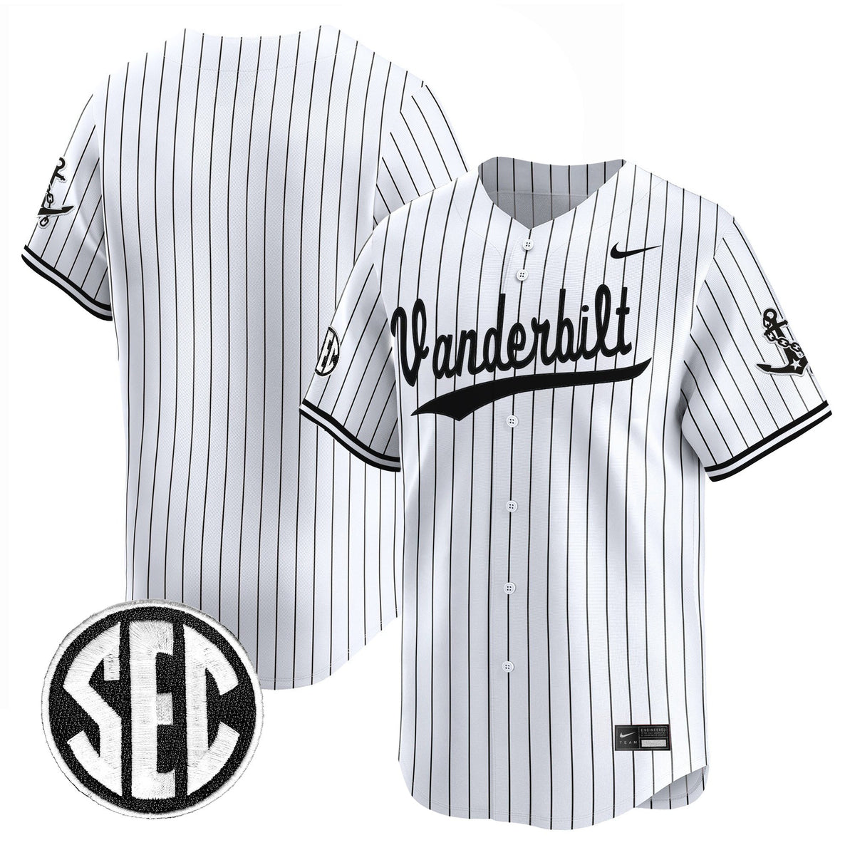 Men's Vanderbilt Commodores 2025 Vapor Baseball Jersey - All Stitched