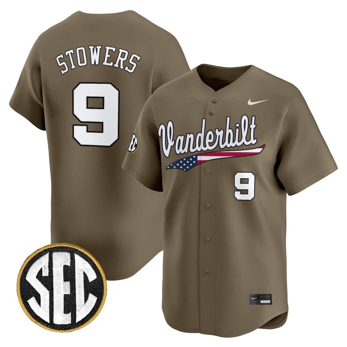 Men's Vanderbilt Commodores 2025 Vapor Baseball Jersey - All Stitched