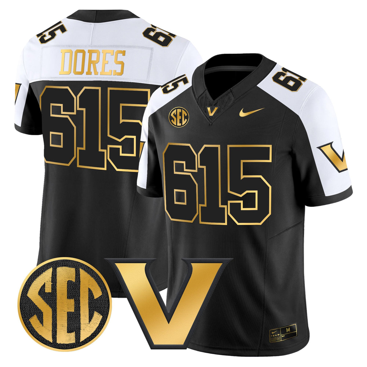 Men's Vanderbilt Commodores 2025 Gold Vapor Limited Jersey - All Stitched