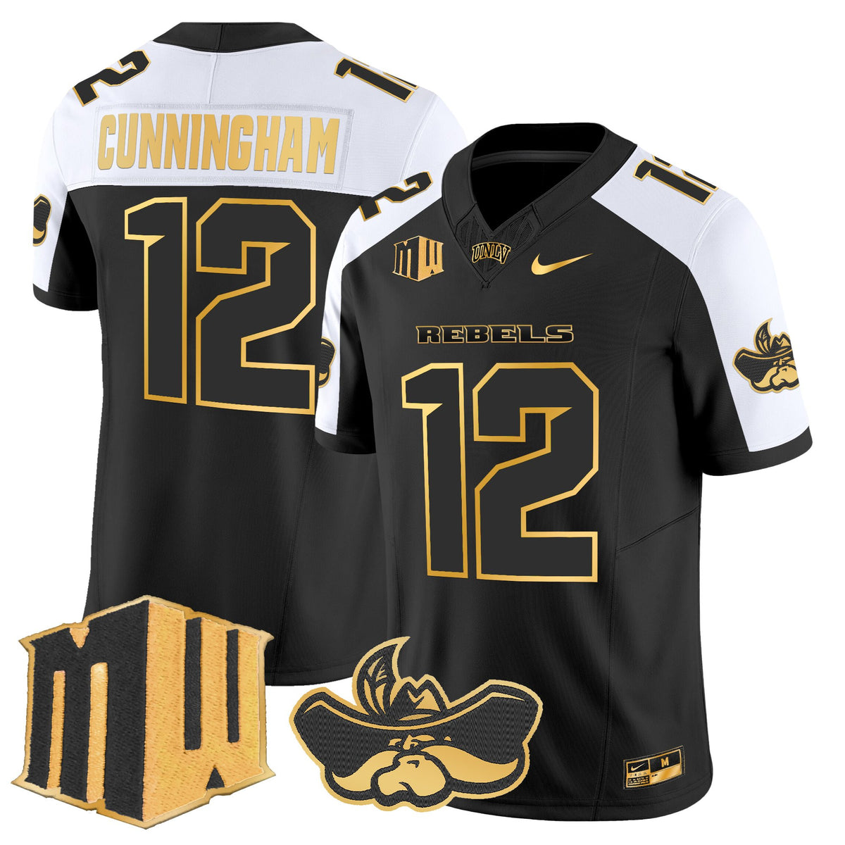 Men's UNLV Rebels 2025 Gold Vapor Limited Jersey - All Stitched