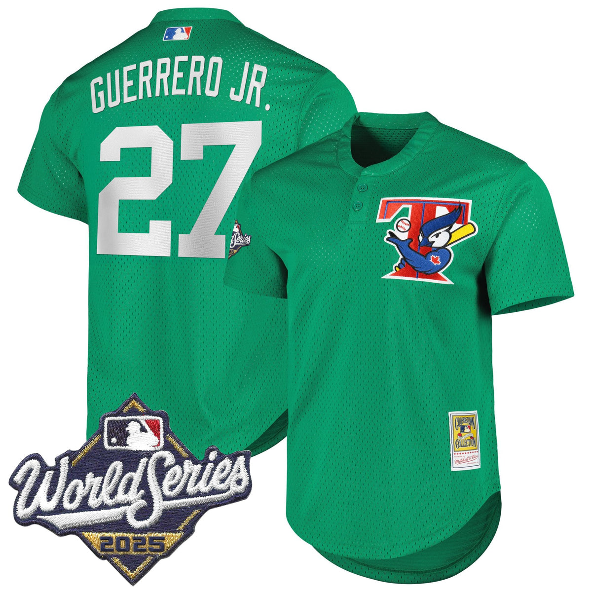 Men's Toronto Blue Jays Throwback Vapor Premier Limited Jersey V2 - 2025 World Series Patch - All Stitched