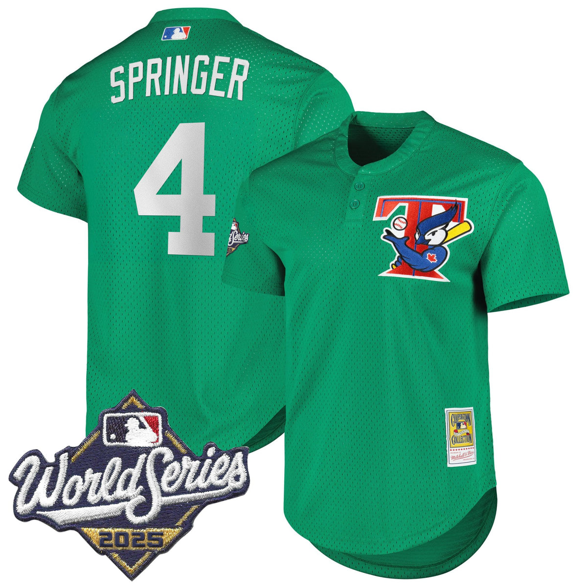 Men's Toronto Blue Jays Throwback Vapor Premier Limited Jersey V2 - 2025 World Series Patch - All Stitched
