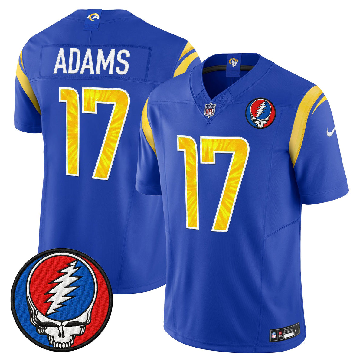 Men's Los Angeles Rams x Grateful Dead Vapor Limited Jersey - All Stitched