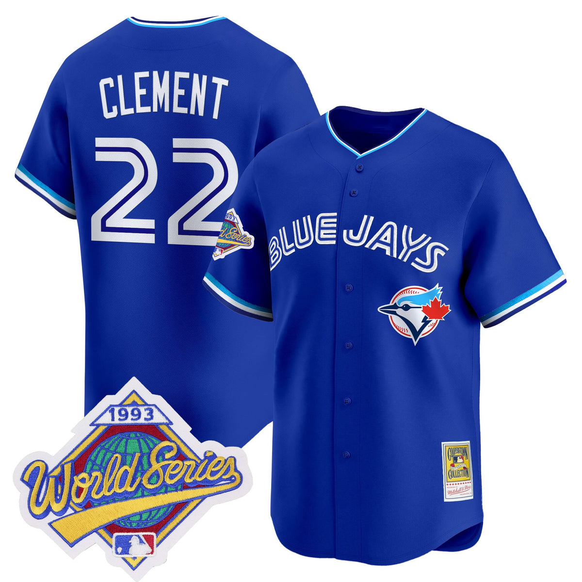 Men's Toronto Blue Jays 1993 World Series Vapor Premier Jersey - Throwback Edition - All Stitched