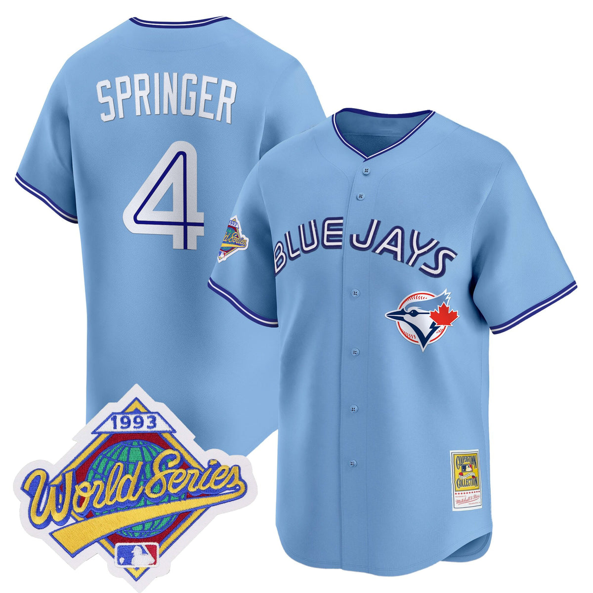 Men's Toronto Blue Jays 1993 World Series Vapor Premier Jersey - Throwback Edition - All Stitched