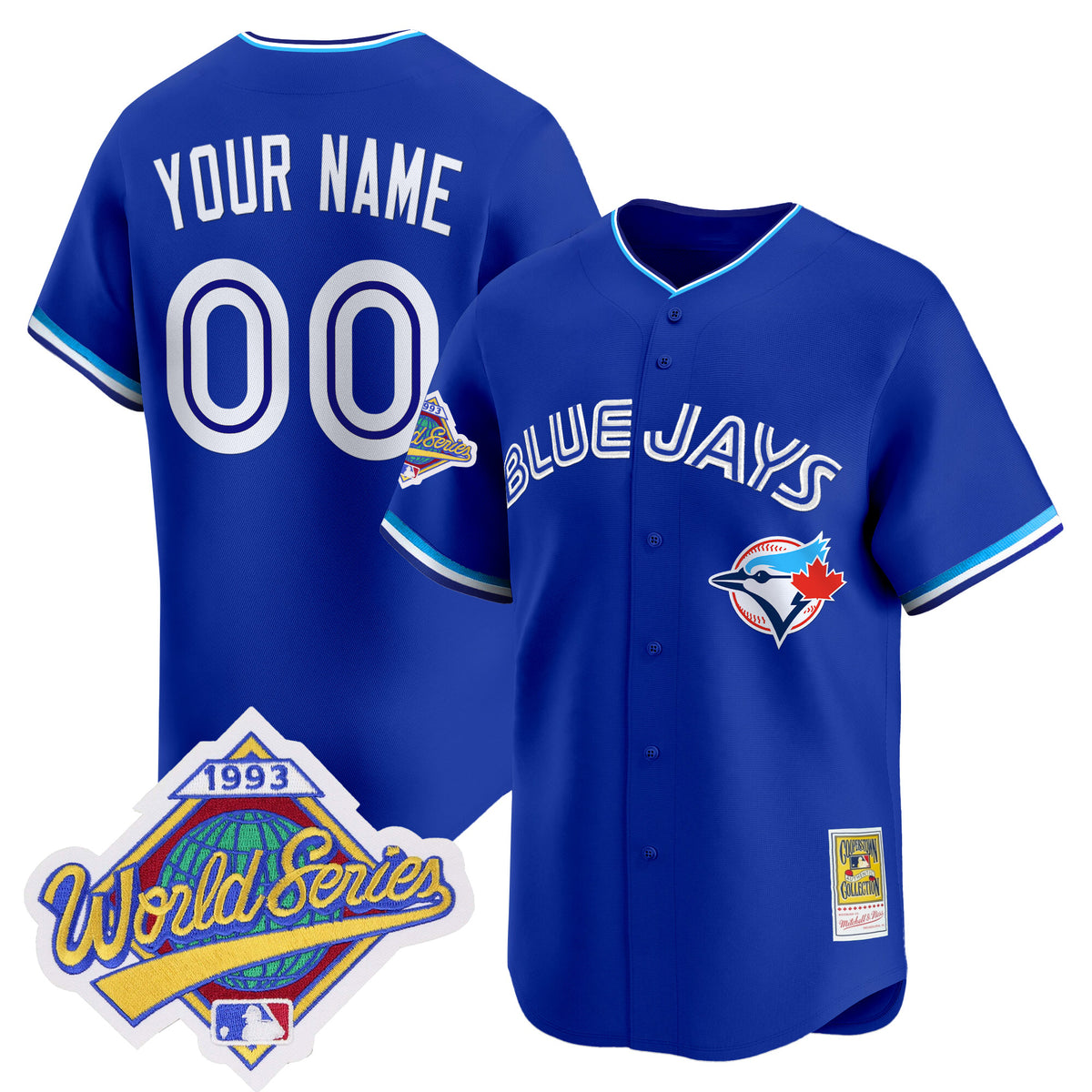 Toronto Blue Jays 1993 World Series Vapor Premier Custom Jersey - Throwback Edition - All Stitched