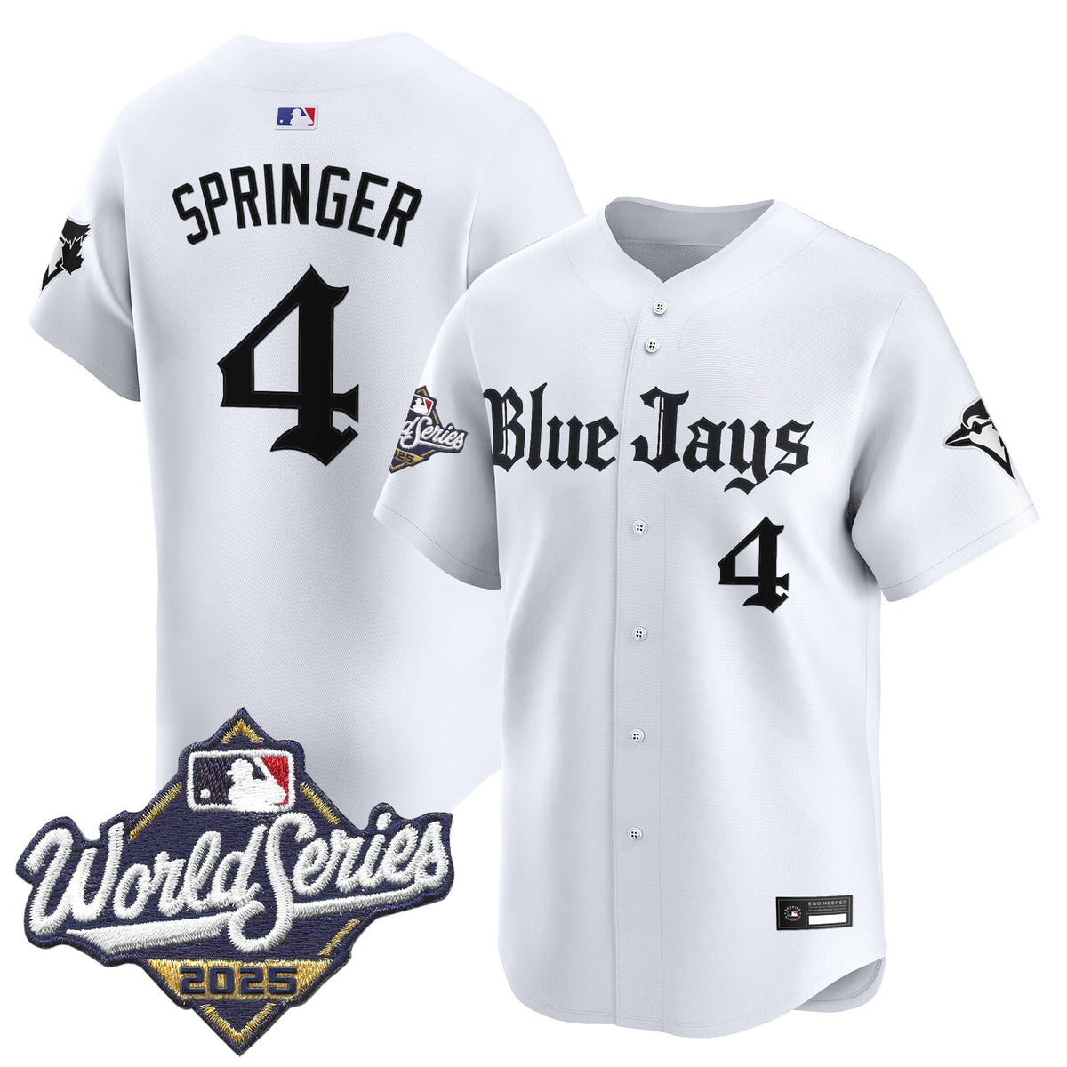 Men's Toronto Blue Jays 2025 World Series Vapor Premier Limited Jersey V2 - Gothic North Edition - All Stitched