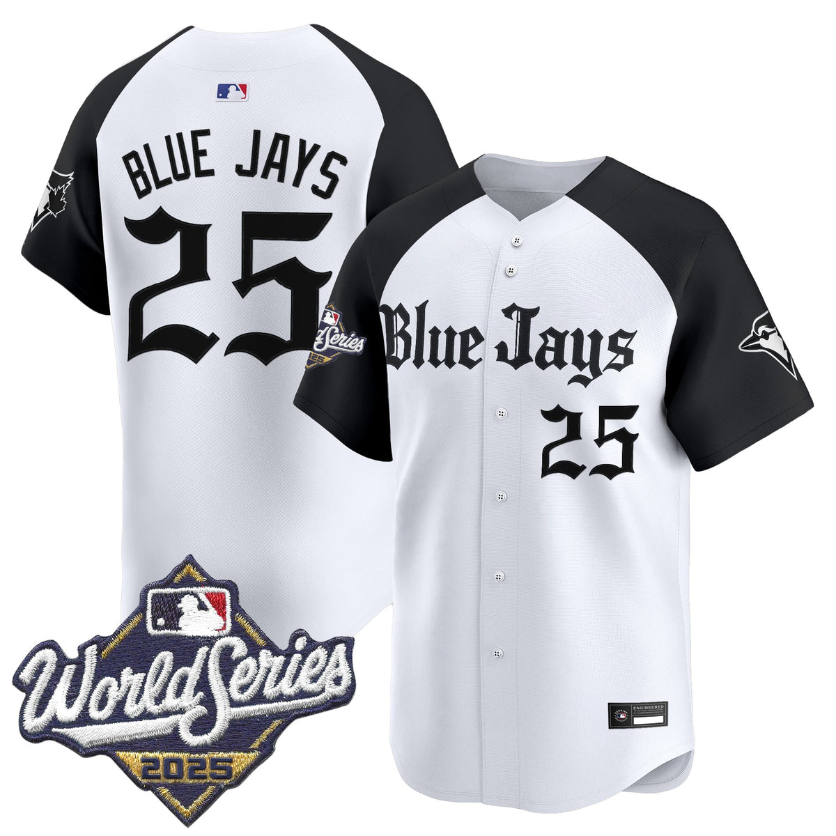 Men's Toronto Blue Jays 2025 World Series Vapor Premier Limited Jersey V2 - Gothic North Edition - All Stitched