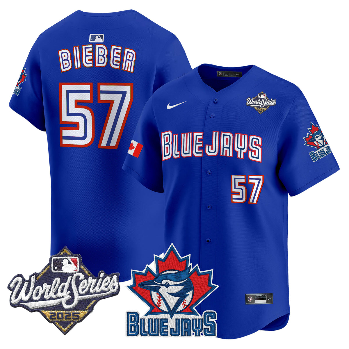 Men's Toronto Blue Jays 2025 World Series Vapor Premier Limited Jersey V3 - All Stitched