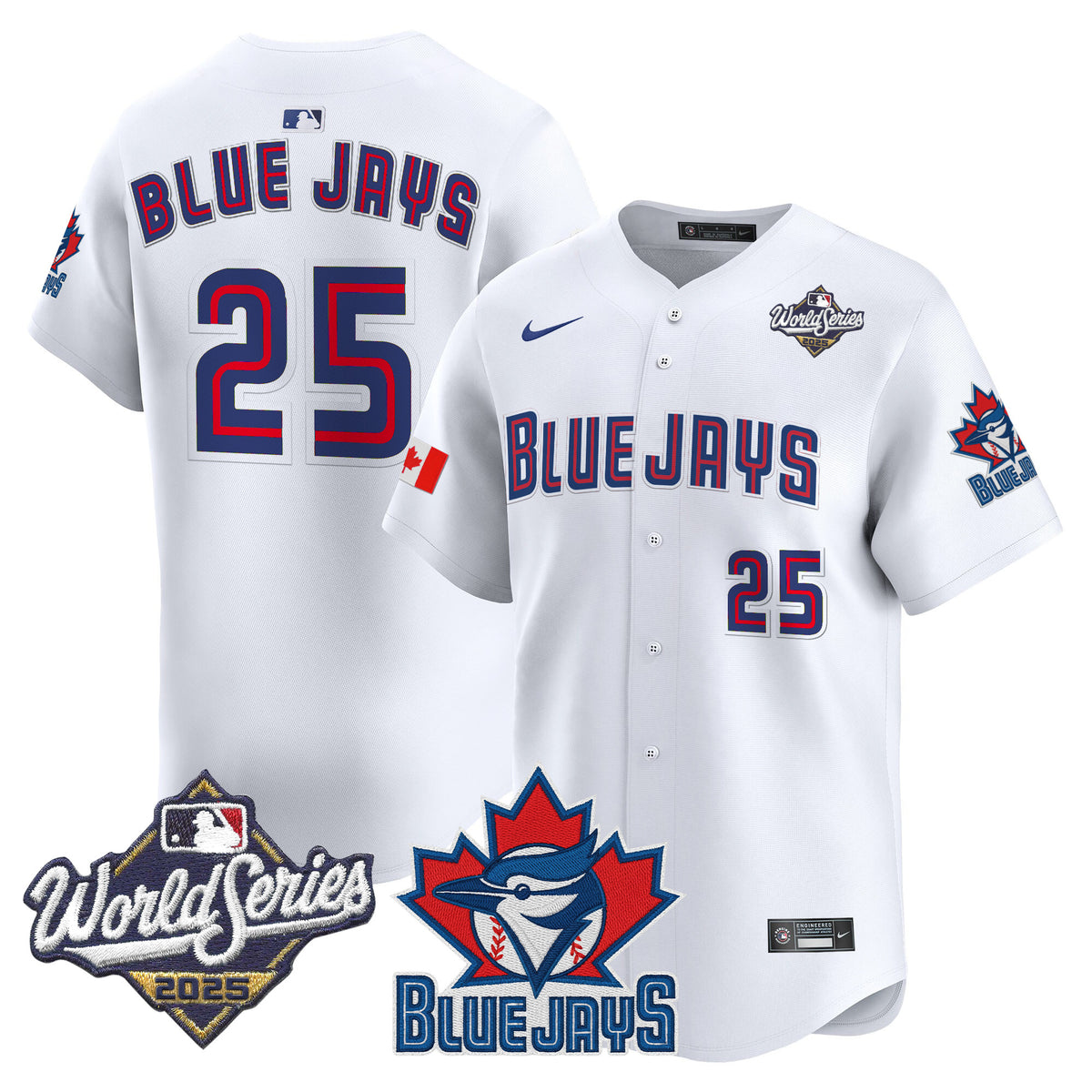Men's Toronto Blue Jays 2025 World Series Vapor Premier Limited Jersey V3 - All Stitched