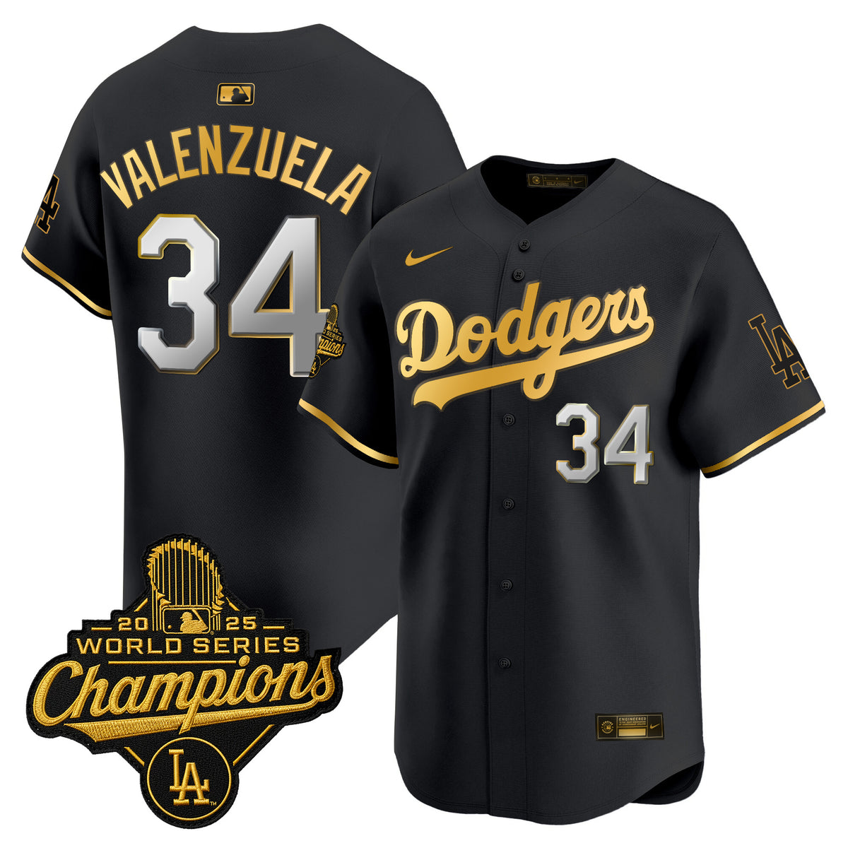 Men's Dodgers 2025 World Series Champions Vapor Premier Limited Jersey - All Stitched