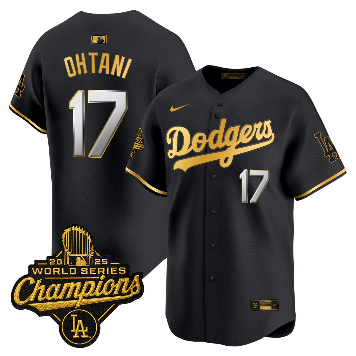 Men's Dodgers 2025 World Series Champions Vapor Premier Limited Jersey - All Stitched