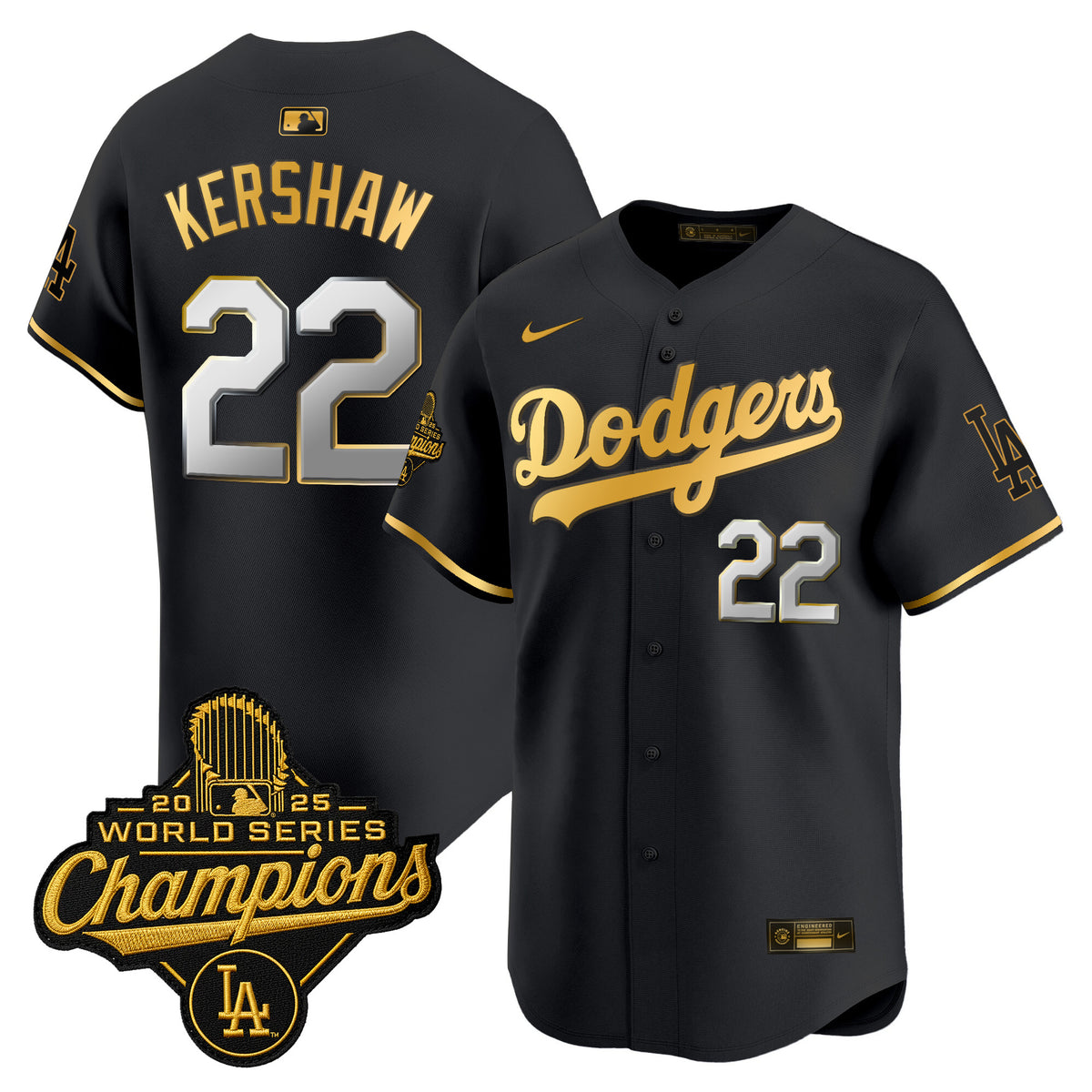 Men's Dodgers 2025 World Series Champions Vapor Premier Limited Jersey - All Stitched