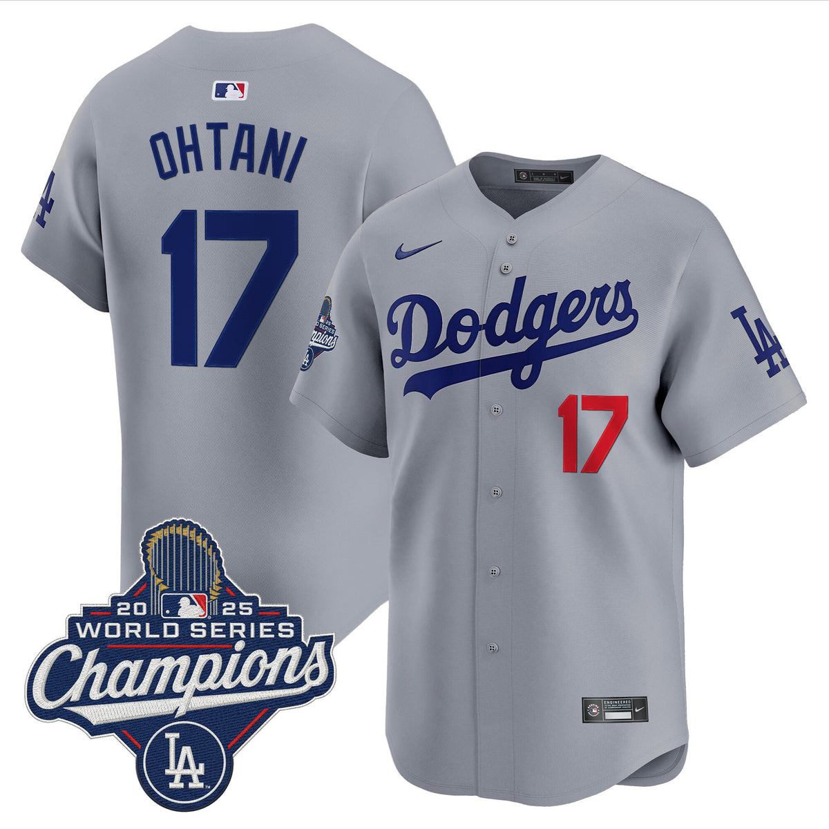 Men's Dodgers 2025 World Series Champions Vapor Premier Limited Jersey - All Stitched