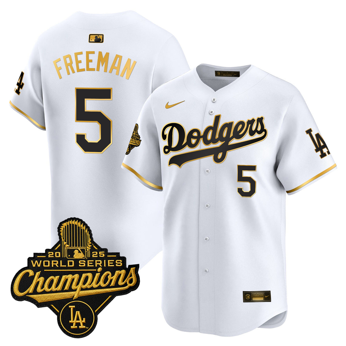 Men's Dodgers 2025 World Series Champions Vapor Premier Limited Jersey - All Stitched