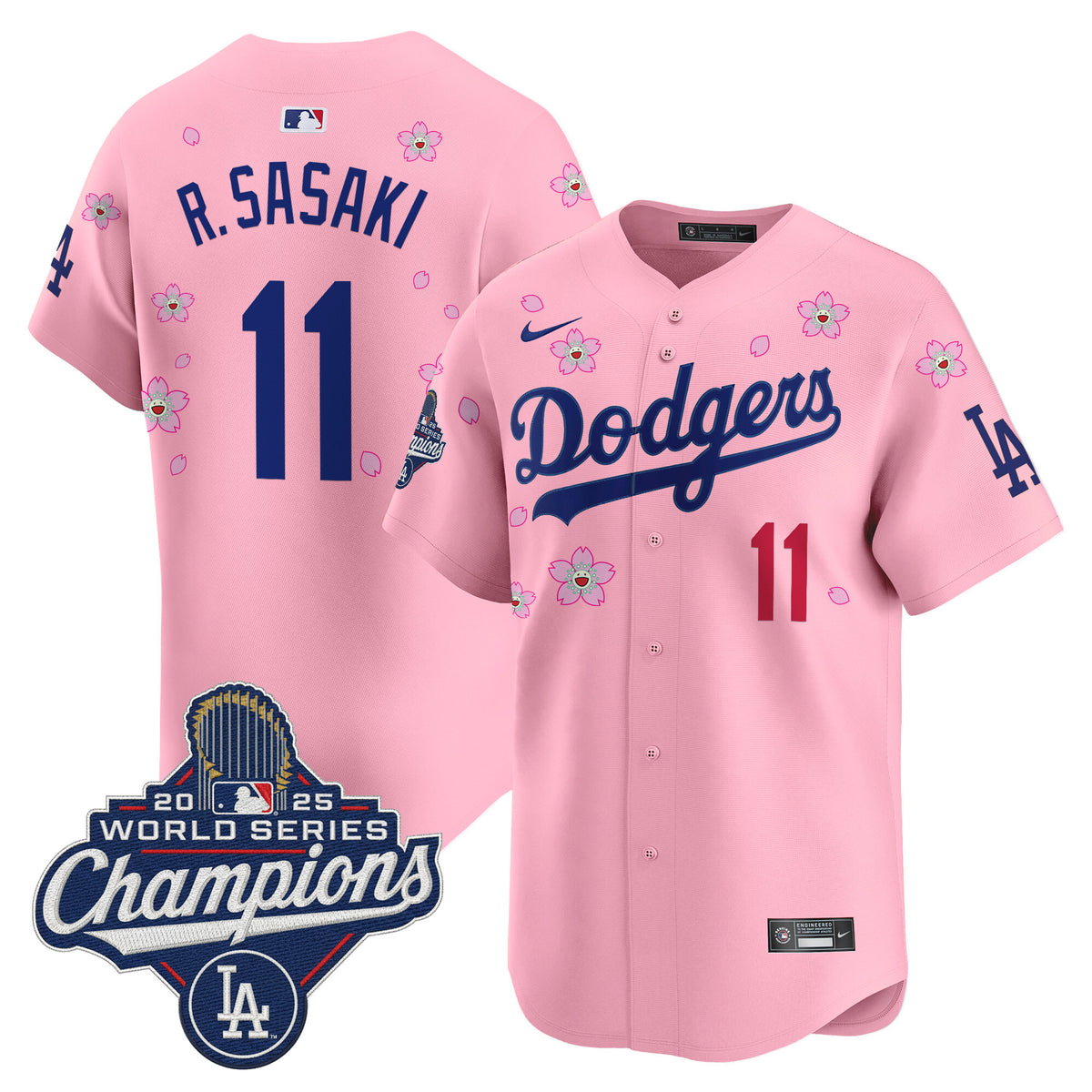 Men's Dodgers 2025 World Series Champions x Tokyo Series Vapor Premier Limited Jersey - Stitched