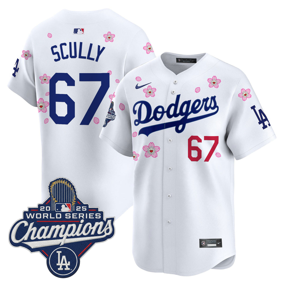 Men's Dodgers 2025 World Series Champions x Tokyo Series Vapor Premier Limited Jersey - Stitched