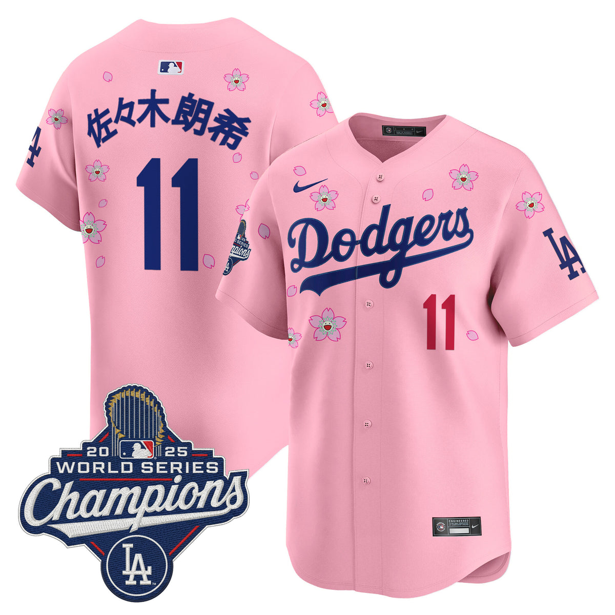 Men's Dodgers 2025 World Series Champions x Tokyo Series Vapor Premier Limited Jersey - Stitched