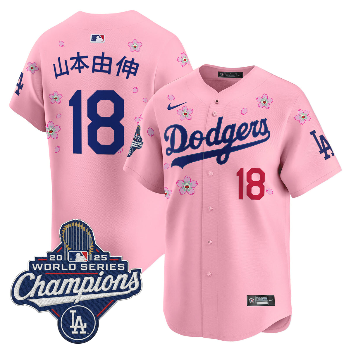 Men's Dodgers 2025 World Series Champions x Tokyo Series Vapor Premier Limited Jersey - Stitched