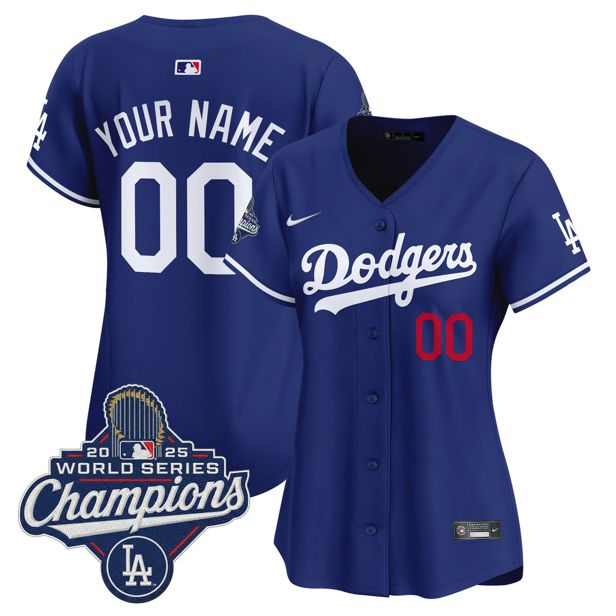 Dodgers 2025 World Series Champions Vapor Premier Limited Custom Jersey - All Stitched