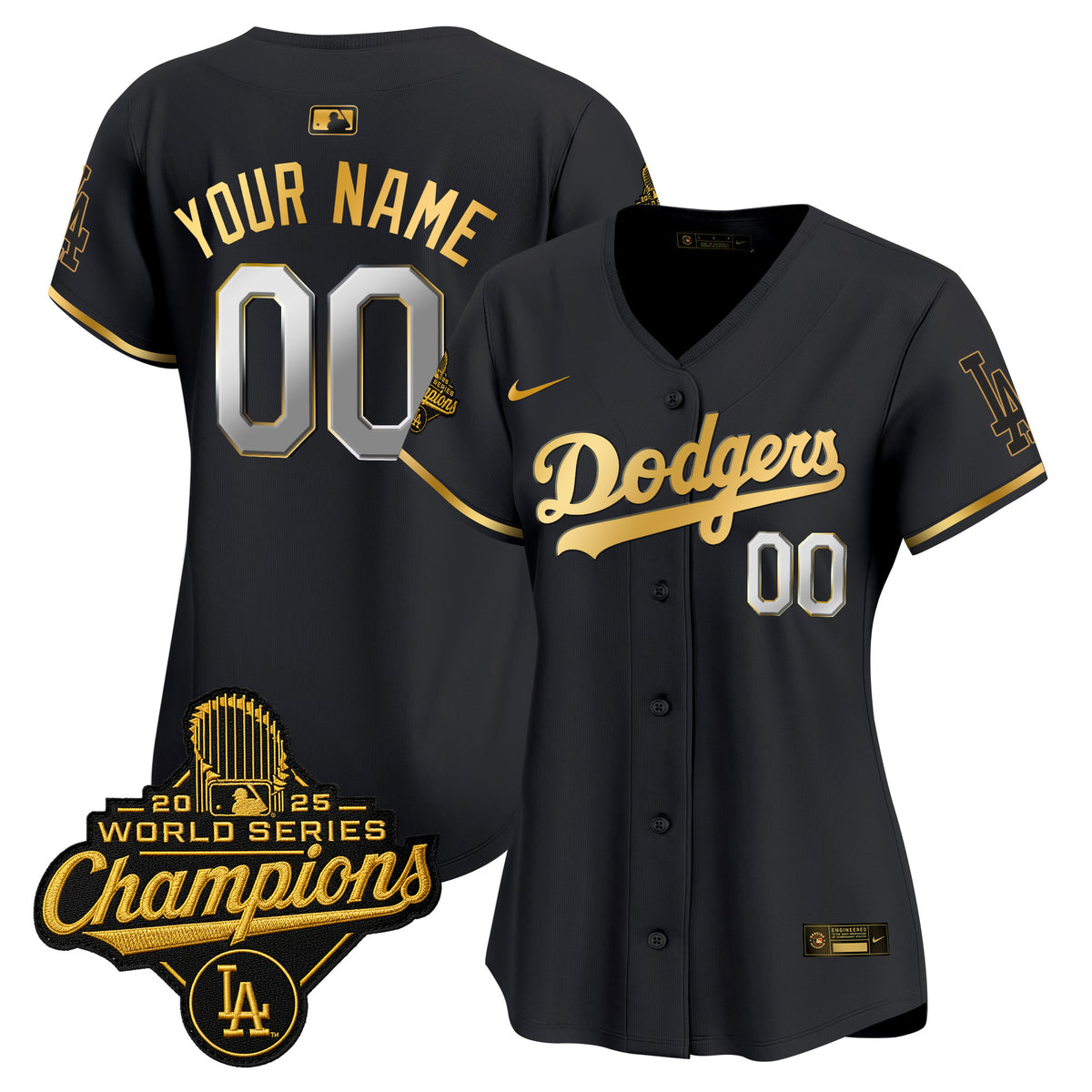 Dodgers 2025 World Series Champions Vapor Premier Limited Custom Jersey - All Stitched