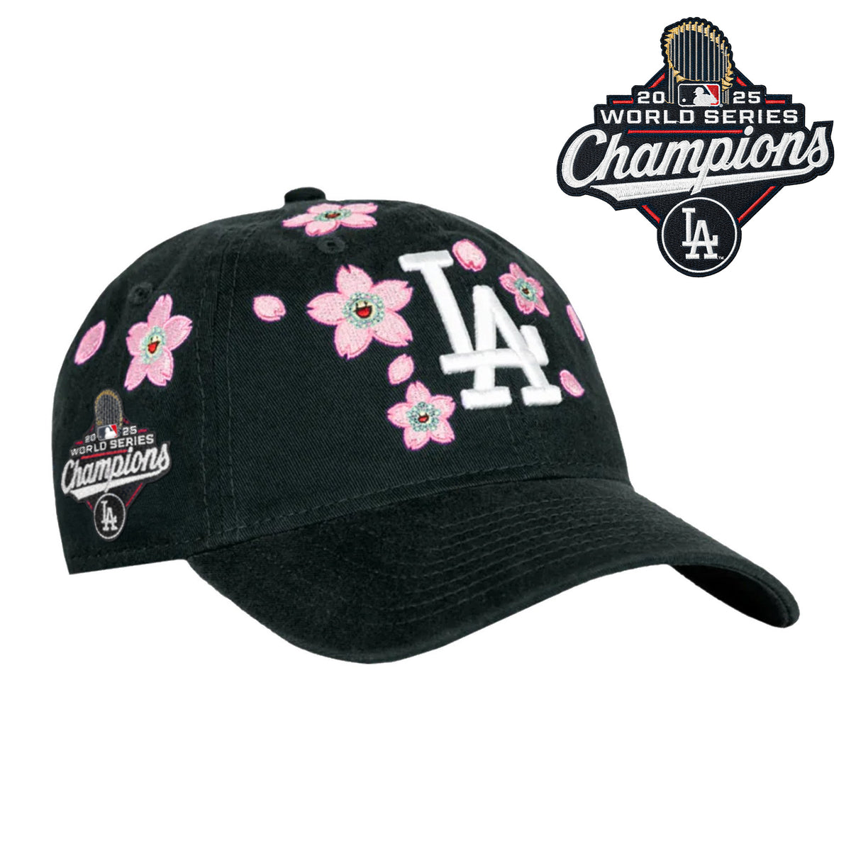 Los Angeles Dodgers 2025 World Series Champions x Tokyo Series Strapback Hat - Embroidered