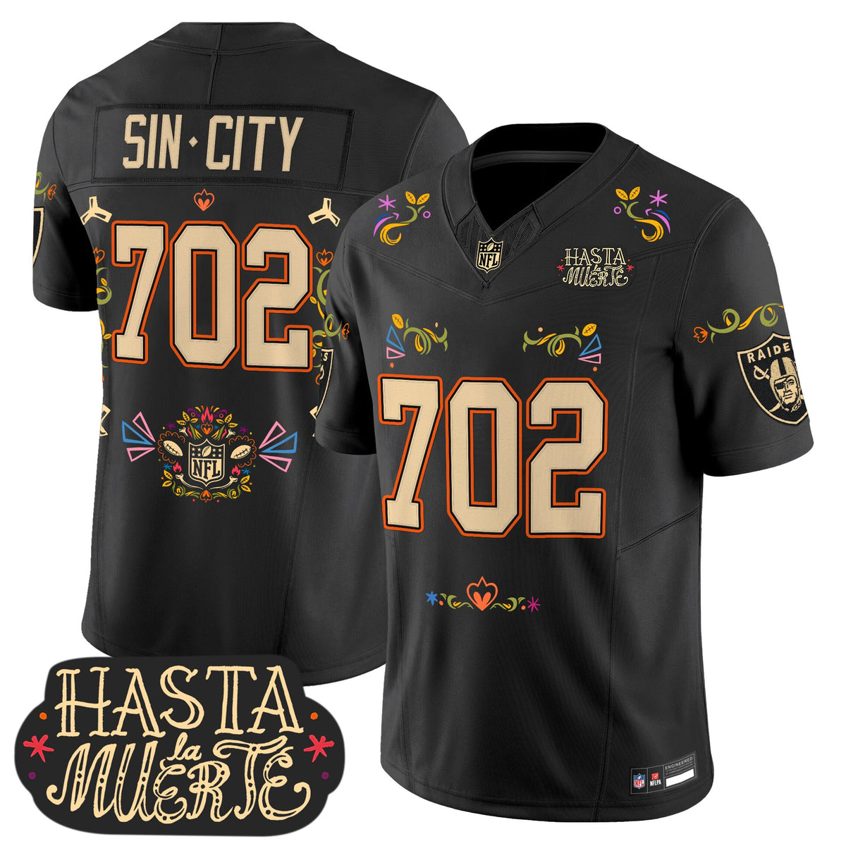 Las Vegas Raiders Mexico 'Hasta la Muerte Edition' Vapor Limited Jersey - All Printed