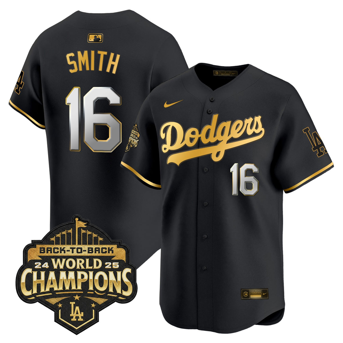 Men's Dodgers 2025 Back-To-Back Champions Vapor Premier Limited Jersey - All Stitched