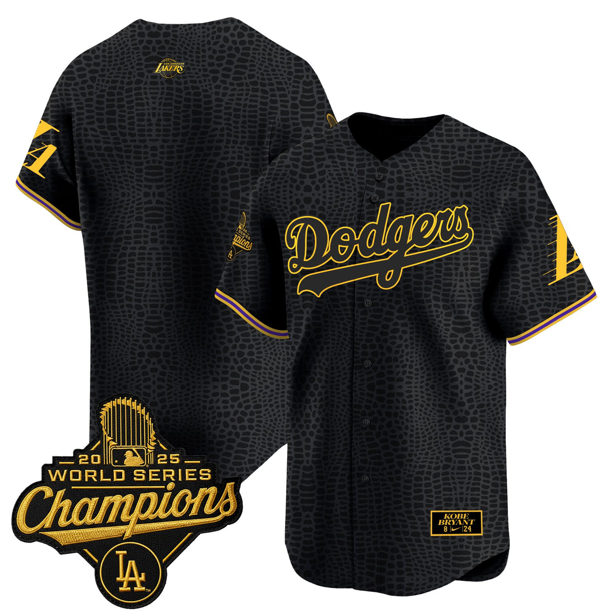 Men's Dodgers 2025 World Series Champions Mamba Vapor Premier Limited Jersey - All Stitched