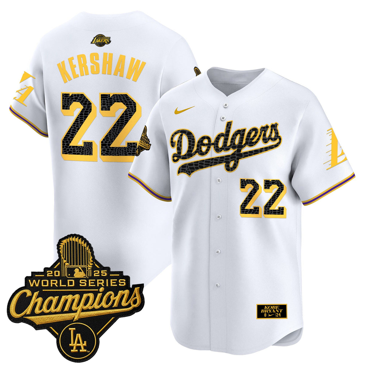 Men's Dodgers 2025 World Series Champions Mamba Vapor Premier Limited Jersey - All Stitched
