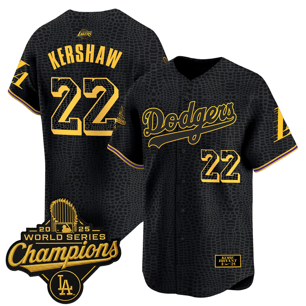 Men's Dodgers 2025 World Series Champions Mamba Vapor Premier Limited Jersey - All Stitched